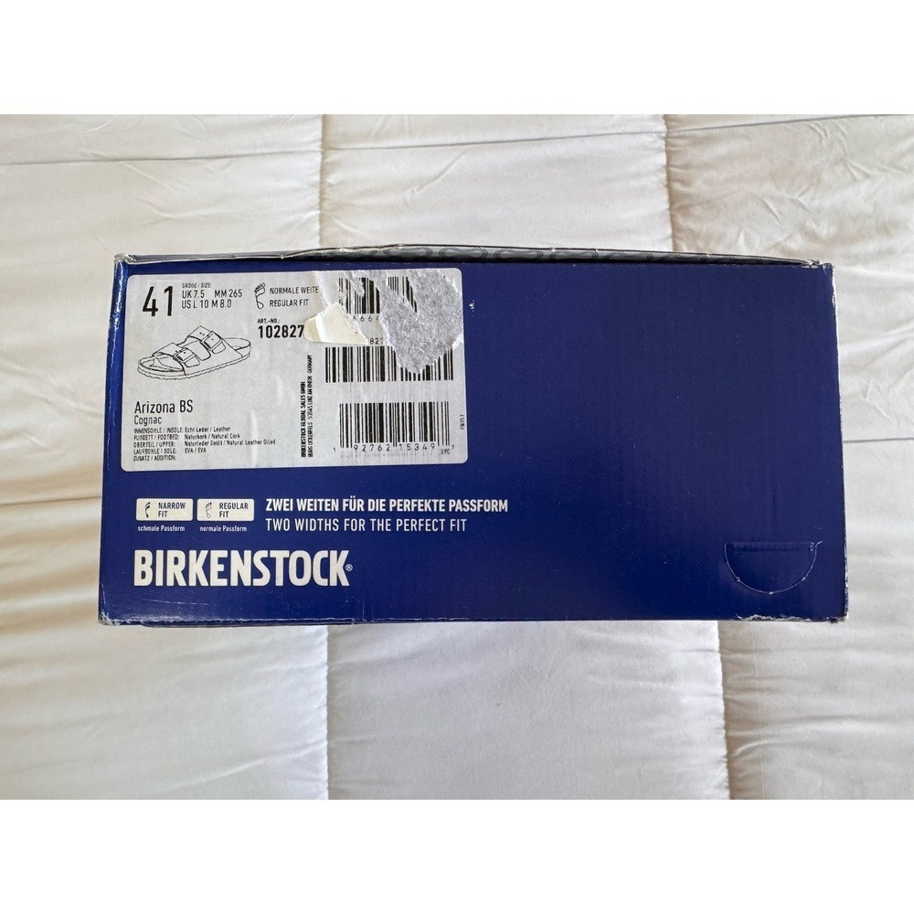 New Birkenstock Arizona Oiled Leather Sandals Sz 41 Cognac Models 102827 NIB - Picture 6 of 11